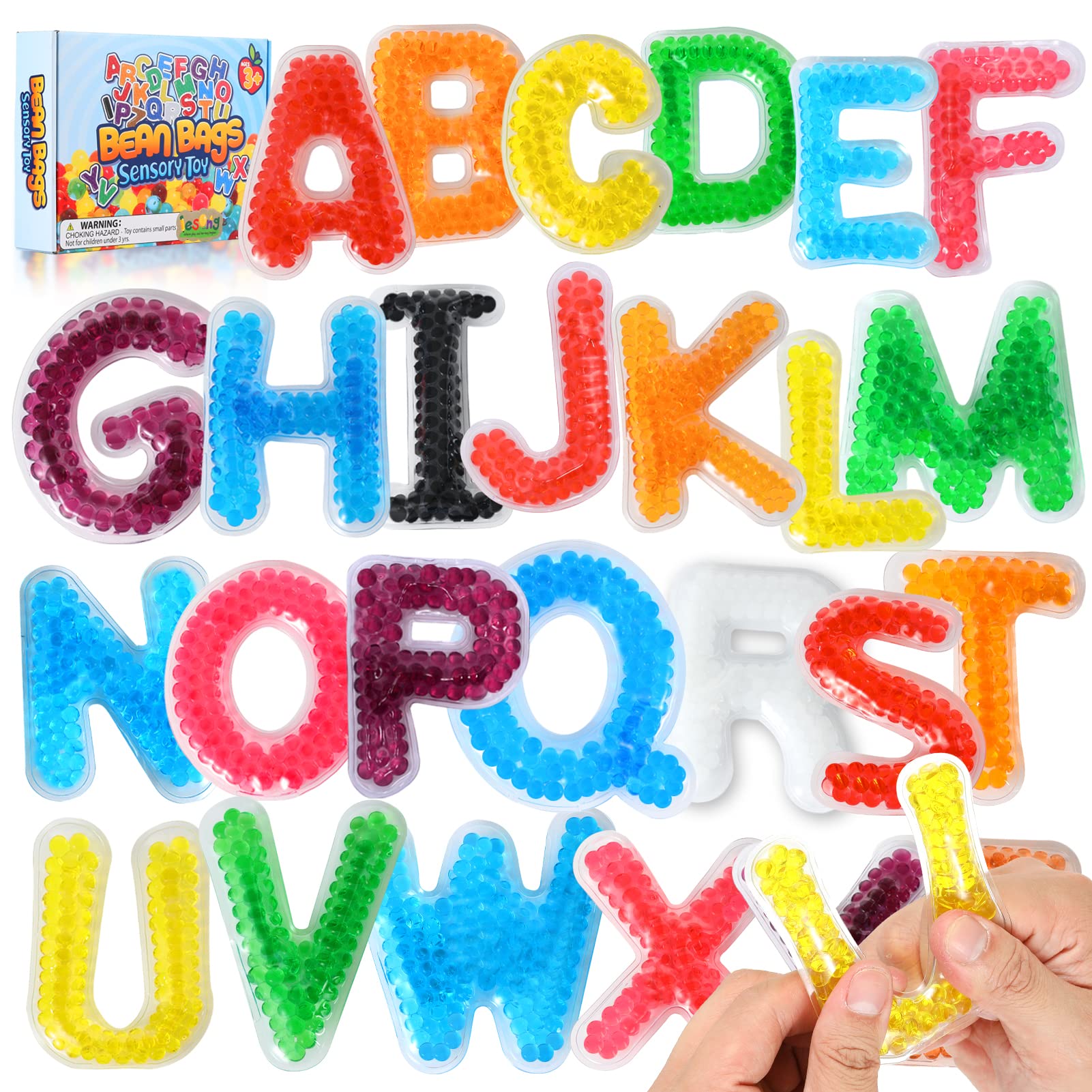LESONG Autism Sensory Fidget Toys: Alphabet Letters ABC Learning Educational Montessori ToysQuiet Fidgets Sensory Toys for Classroom Calm Down Corner Autistic Anxiety Relief