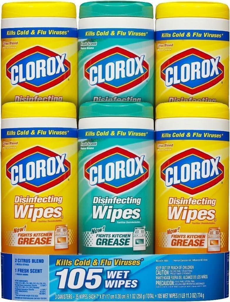 Clorox Company Disinfecting Wipes 3-Pack White (Units per case: 2)