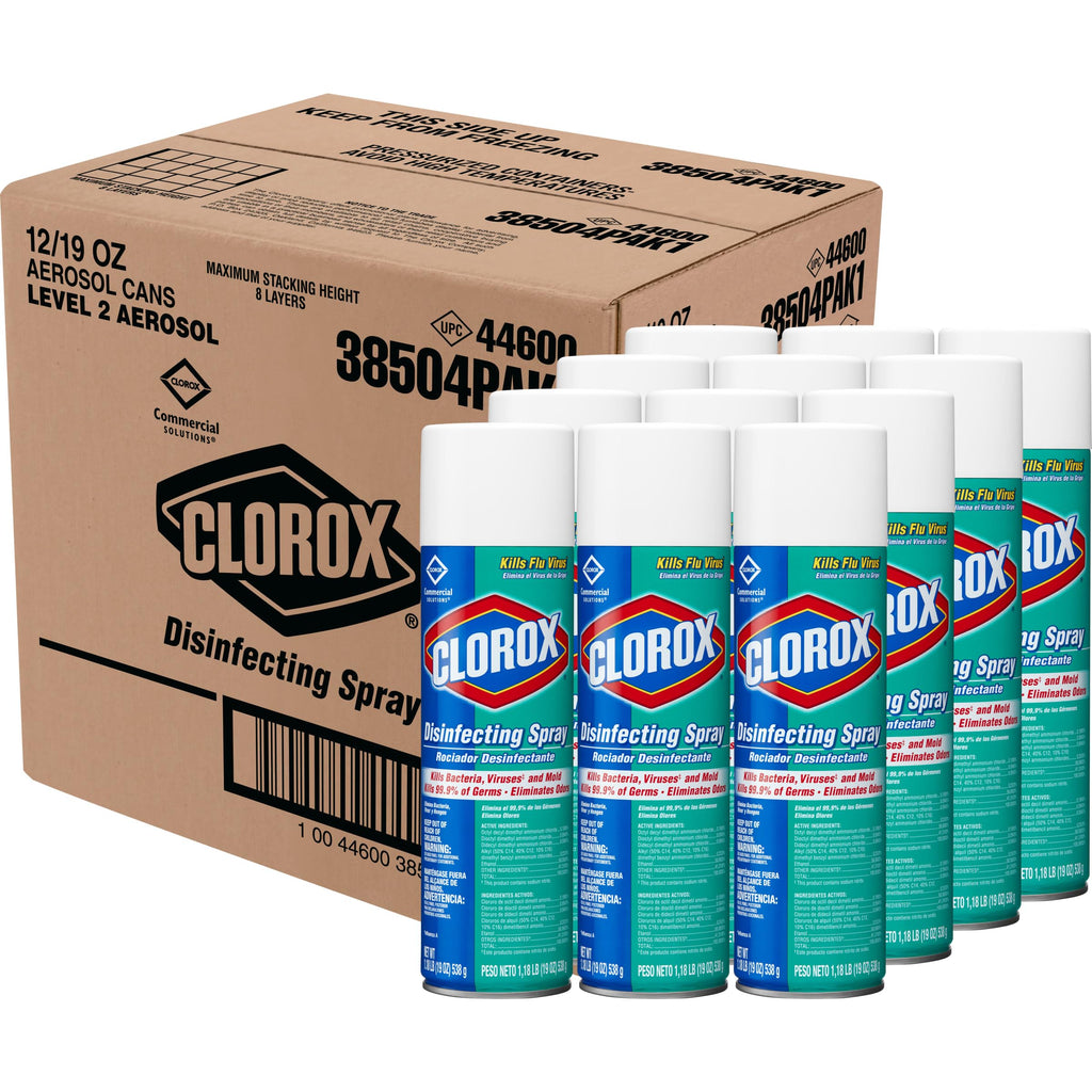 Clorox Commercial Solutions Disinfecting Aerosol Fresh Scent 19 Oz Pack of 12 (Pack May Vary)