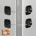 AIXIAOYA 2 Pack Refrigerator Lock Fridge Locks for Kids Keyless Child Safety Cabinet Locks for Cabinets Closets Drawers Window Electrical Appliances Locks