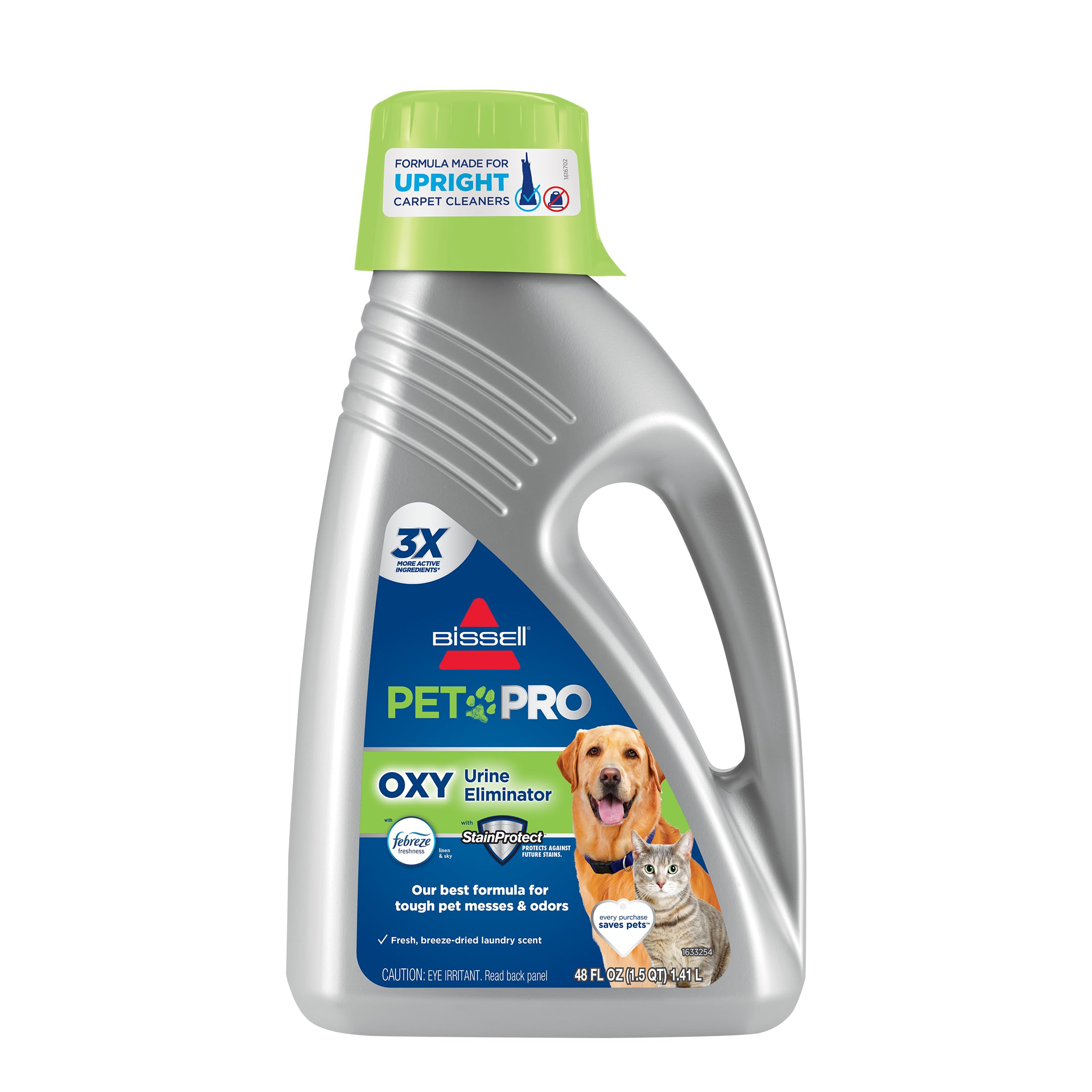 Bissell Professional Pet Carpet Cleaner Shampoo 48 Ounce Silver