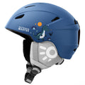 OutdoorMaster Anoa Kids Ski Helmet - Snowboard Helmet for Children - Adjustable Snow Helmet Certified Snow Sports Helmet for Boys Girls & Youth - Blue Dinosaur XS